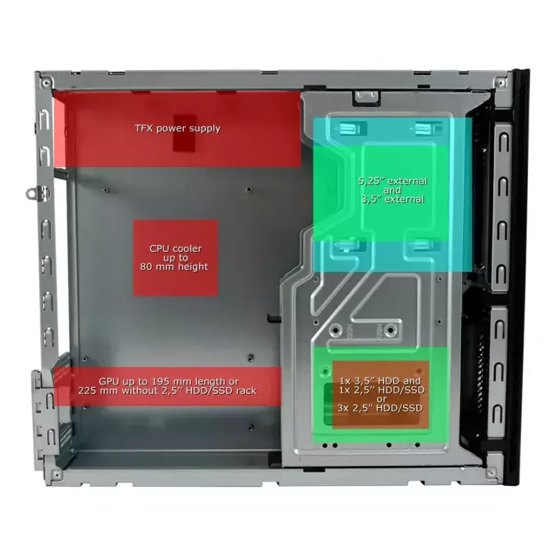 Korpusas LC-Power LC-1406MB-400TFX Micro Tower Juodas