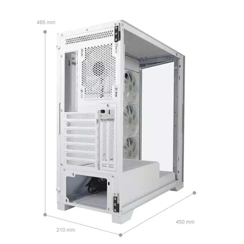 Kompiuterio korpusas LC-Power LC-7041B-ON Midi Tower Baltas