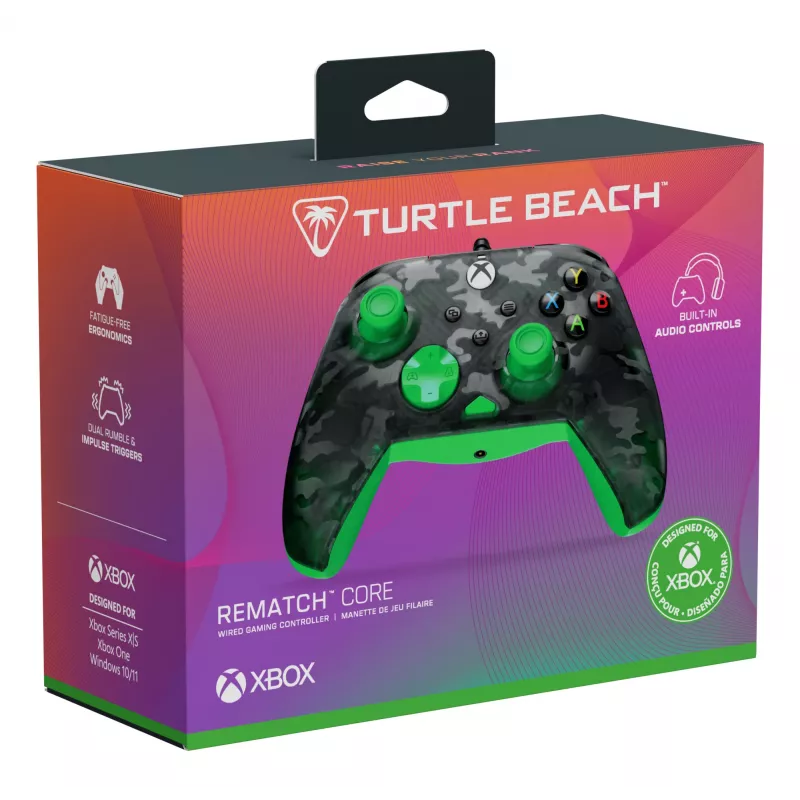 Žaidimų pultas Turtle Beach Rematch Core juoda/žalia/pilka USB laidinis
