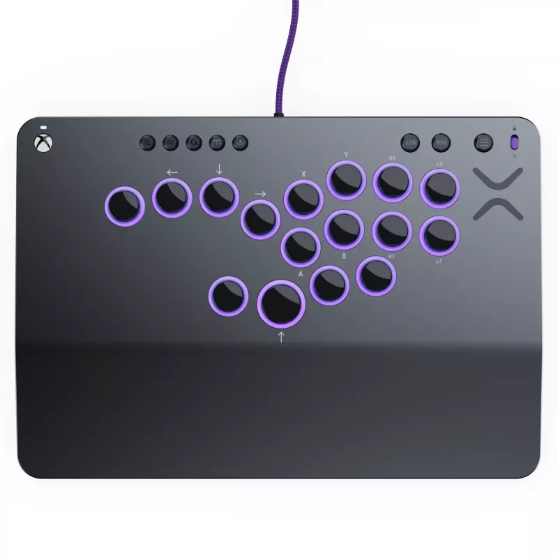 PDP Victrix Pro KO Leverless Fight Stick pilka USB kovų valdiklis PC, Xbox Series S, Xbox Series X