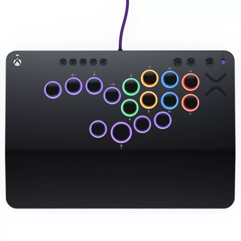 PDP Victrix Pro KO Leverless Fight Stick pilka USB kovų valdiklis PC, Xbox Series S, Xbox Series X