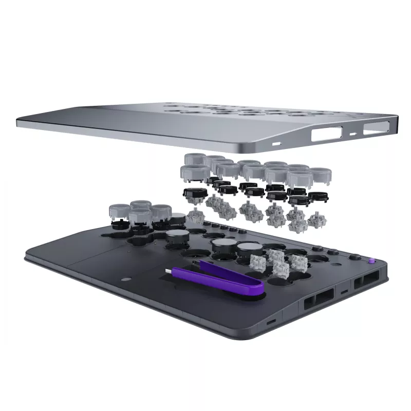 PDP Victrix Pro KO Leverless Fight Stick pilka USB kovų valdiklis PC, Xbox Series S, Xbox Series X