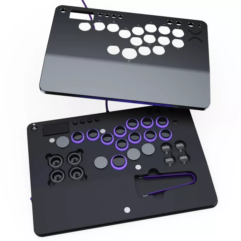 PDP Victrix Pro KO Leverless Fight Stick pilka USB kovų valdiklis PC, PlayStation 4, PlayStation 5