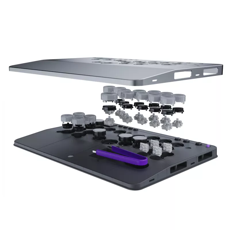 PDP Victrix Pro KO Leverless Fight Stick pilka USB kovų valdiklis PC, PlayStation 4, PlayStation 5