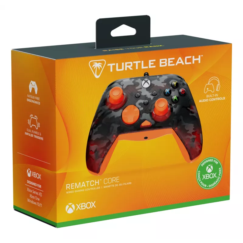 Žaidimų pultas Turtle Beach Rematch Core juodai pilkai oranžinis USB laidinis
