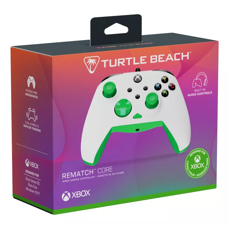 Žaidimų pultas Turtle Beach Rematch Core White Green USB PC Xbox Series