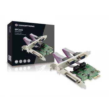Conceptronic PCI Express kortelė 1x lygiagretus (LPT) ir 2x nuoseklus (RS-232) prievadas