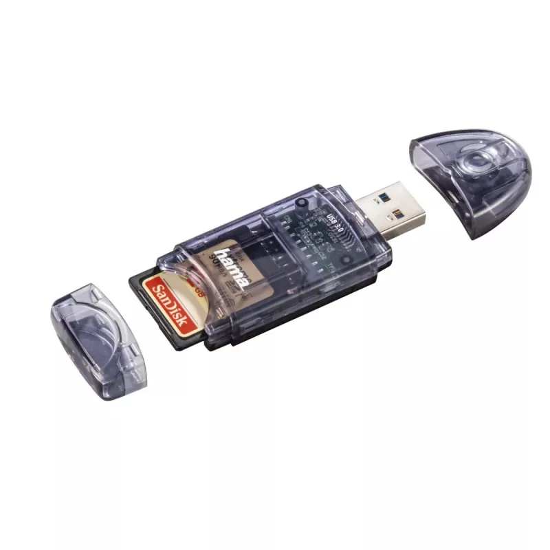 Hama USB 3.0 kortelių skaitytuvas, SD/micro SD, antracito spalvos