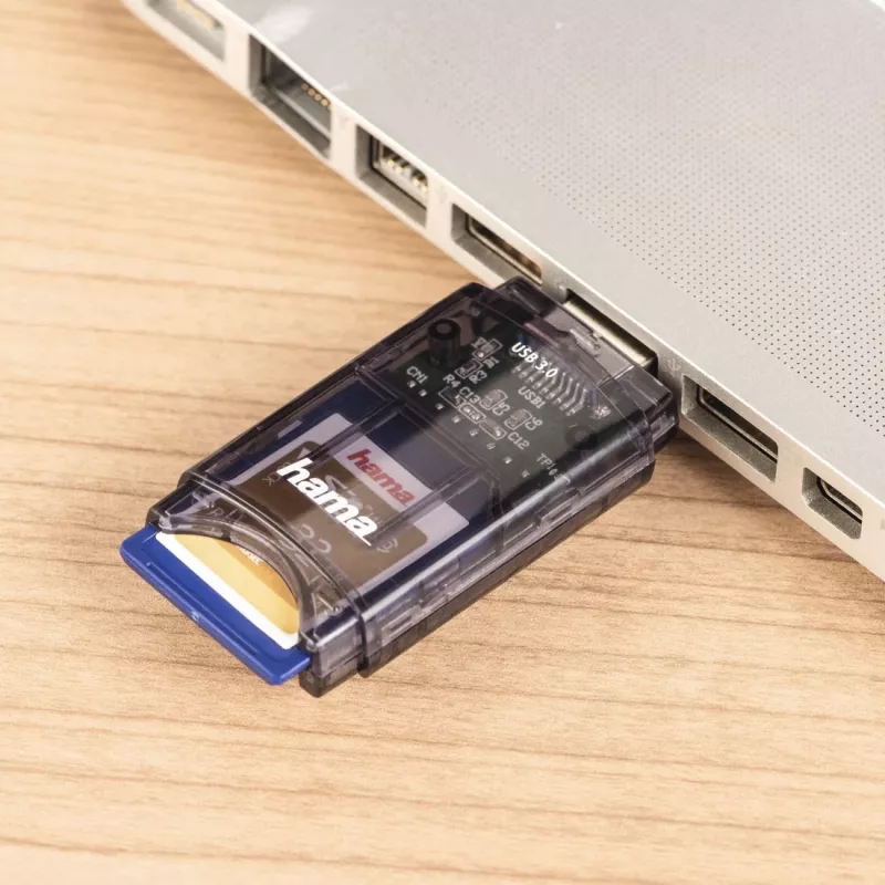 Hama USB 3.0 kortelių skaitytuvas, SD/micro SD, antracito spalvos
