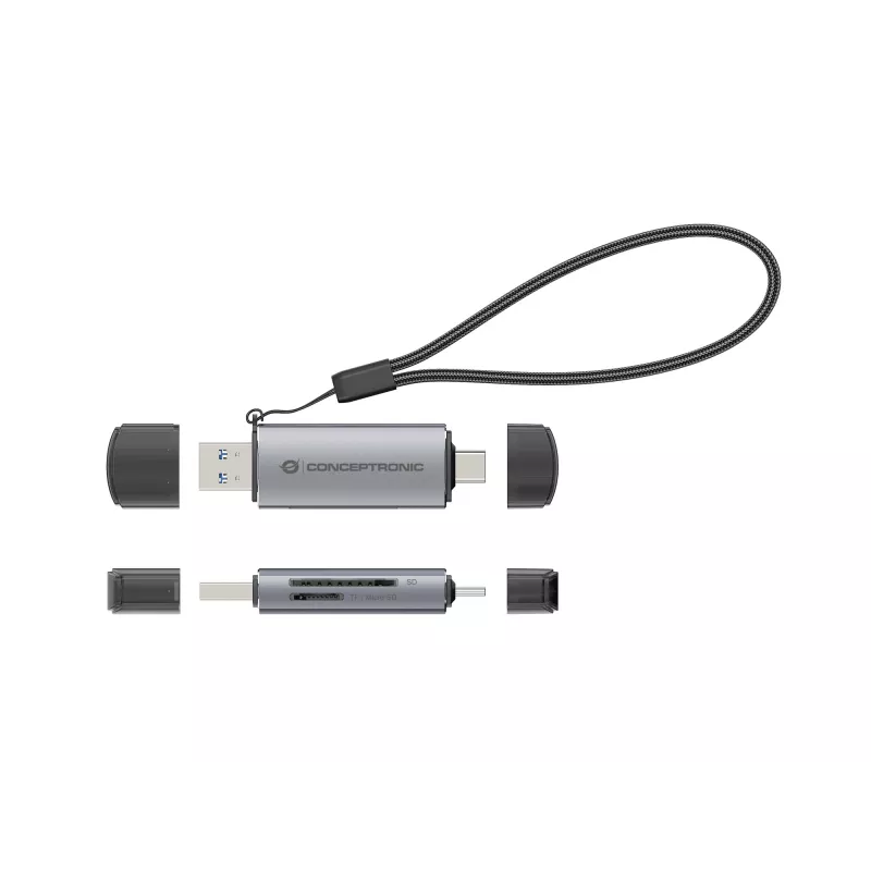 Conceptronic BIAN05G 2-in-1 USB 3.0 dviejų kištukų kortelių skaitytuvas, SD/MicroSD 3.0, UHS-I