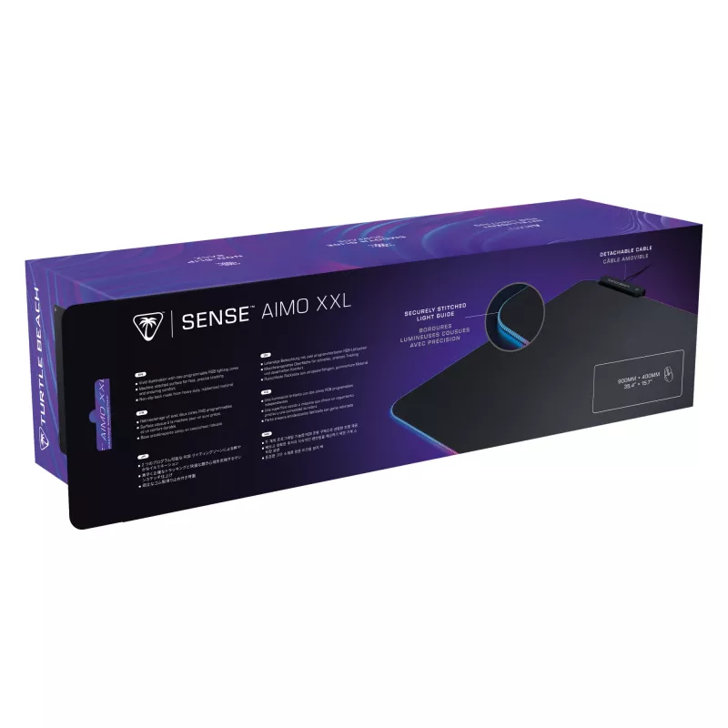 Turtle Beach Sense AIMO XXL ultra-platus PC žaidimų pelės kilimėlis su RGB apšvietimu