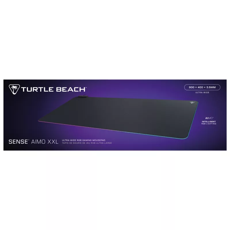 Turtle Beach Sense AIMO XXL ultra-platus PC žaidimų pelės kilimėlis su RGB apšvietimu