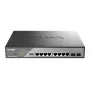 D-Link DSS-200G-10MPP valdomas L2 tinklo jungiklis Gigabit Ethernet (10/100/1000) Power over Ethernet (PoE) 1U juodas, pilkas