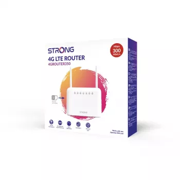 Stiprus 4G LTE maršrutizatorius Strong 4GROUTER350, 150 Mbit/s mobilus ryšys, 300 Mbit/s Wi-Fi, Fast Ethernet