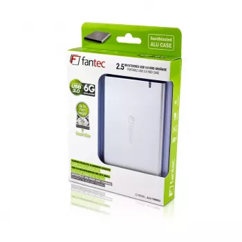 Išorinis HDD/SSD dėklas Fantec ALU7MMU3 Sidabrinis 2,5 colio