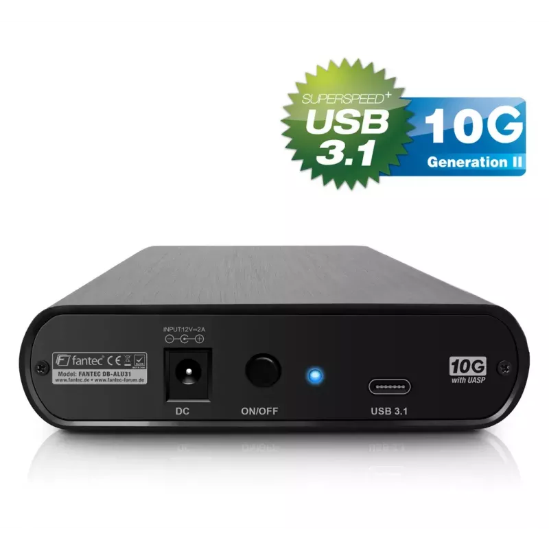 Išorinis HDD korpusas Fantec DB-ALU31 Black 3.5 colio