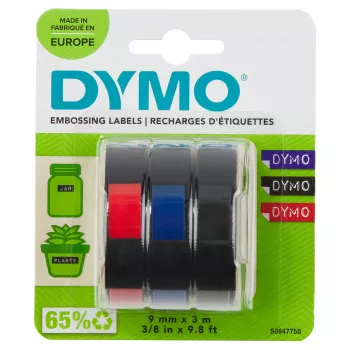 DYMO 3D etikečių juosta S0847750 (9 mm x 3 m, 3 ritiniai)