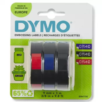 DYMO 3D etikečių juosta S0847750 (9 mm x 3 m, 3 ritiniai)