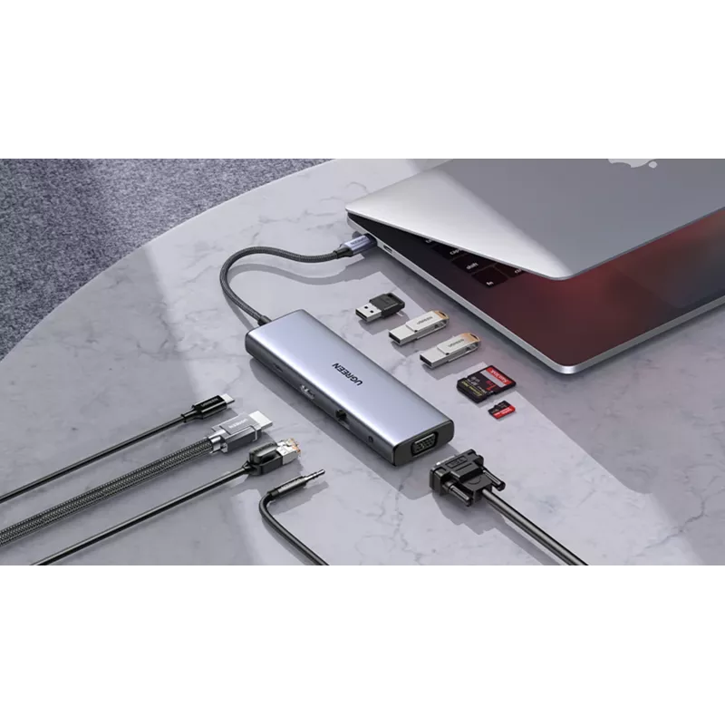 UGREEN Revodok 10-in-1 USB-C Hub 15601 10 prievadų 4K HDMI