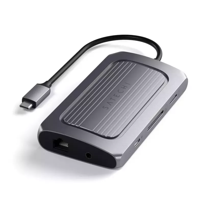 Satechi ST-U4MA3M USB Type-C adapteris 8K HDMI 100W PD pilkas