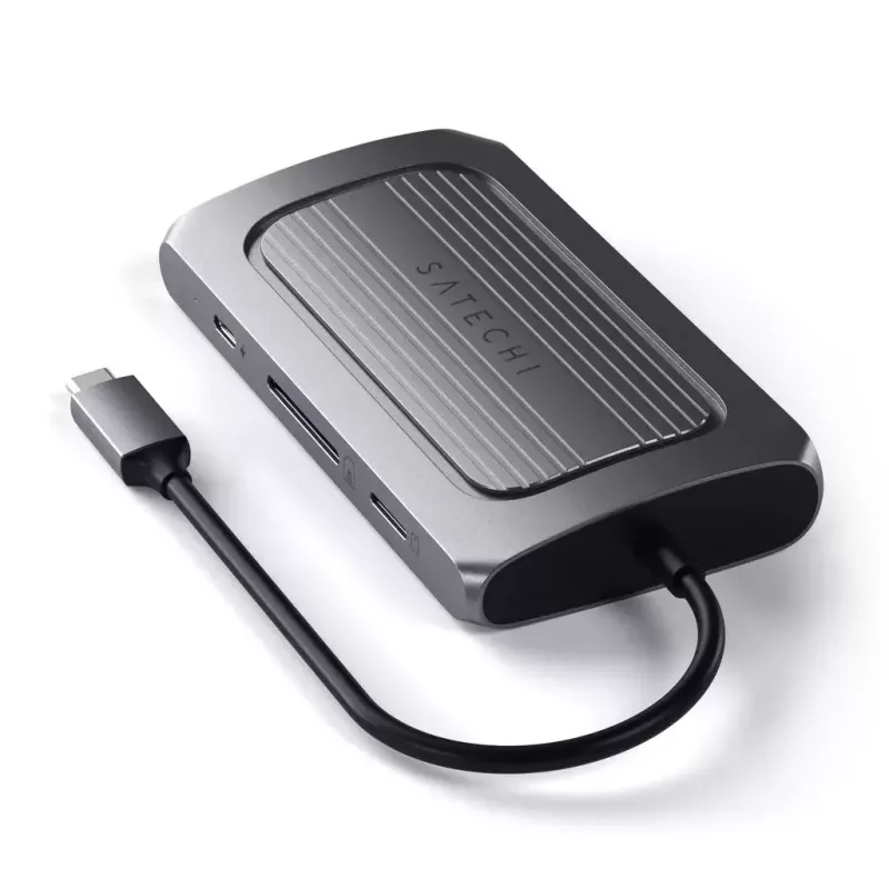 Satechi ST-U4MA3M USB Type-C adapteris 8K HDMI 100W PD pilkas