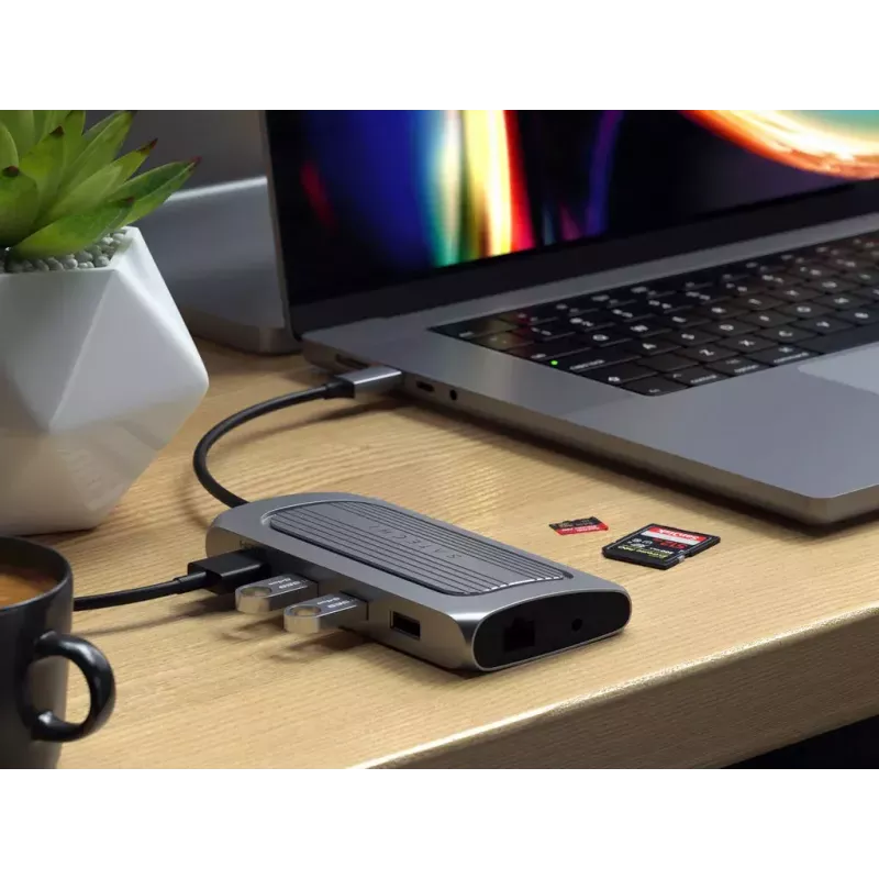 Satechi ST-U4MA3M USB Type-C adapteris 8K HDMI 100W PD pilkas