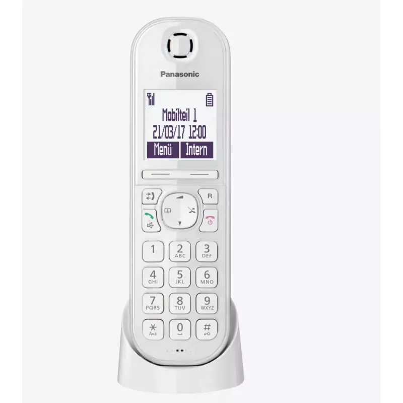 Panasonic KX-TGQ200GW DECT belaidis skaitmeninis telefonas, baltas