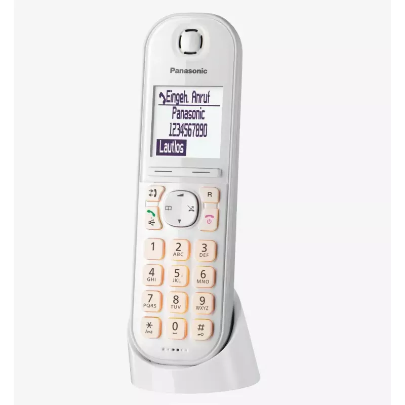 Panasonic KX-TGQ200GW DECT belaidis skaitmeninis telefonas, baltas