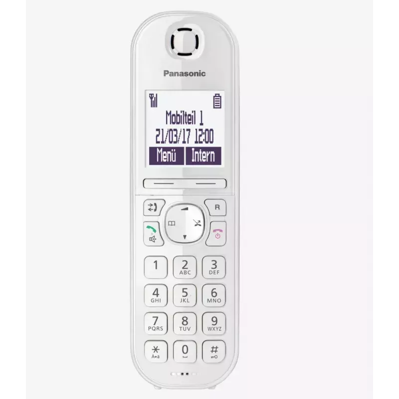 Panasonic KX-TGQ200GW DECT belaidis skaitmeninis telefonas, baltas