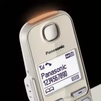 DECT belaidis telefonas Panasonic KX-TGE262GN su dviem rageliais, garsiakalbiu ir skambučio ID