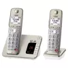 DECT belaidis telefonas Panasonic KX-TGE262GN su dviem rageliais, garsiakalbiu ir skambučio ID