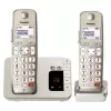 DECT belaidis telefonas Panasonic KX-TGE262GN su dviem rageliais, garsiakalbiu ir skambučio ID