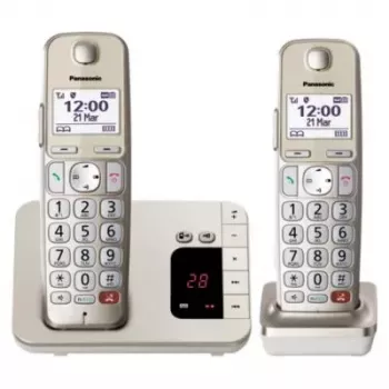 DECT belaidis telefonas Panasonic KX-TGE262GN su dviem rageliais, garsiakalbiu ir skambučio ID