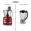 Ariete 1782 Gourmet Pro Moderna virtuvinis kombainas, 3 l pjaustymo indas, 2 l blenderis, 2 greičiai + Pulse, peilių rinkinys + nerūdijančio plieno diskas, sulčiaspaudės priedas, raudona
