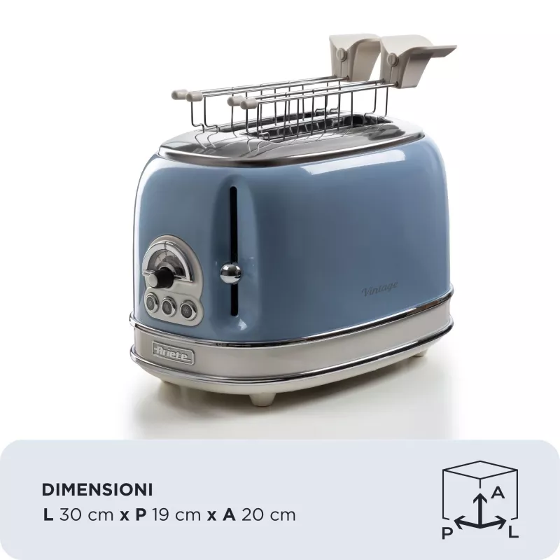 Elektrinis skrudintuvas Ariete 0155/05 2 riekėms 810W mėlynas