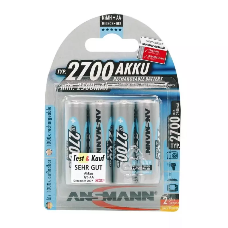 Baterija AA HR6 Ansmann Blister 4 x Akumuliatorius 2700mAh