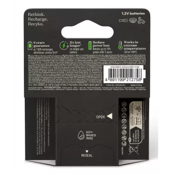 GP Batteries ReCyko Pro GPRCP80AAA174C4 akumuliatorius AAA (Micro), NiMH 800 mAh 1,2 V, 4 vnt.