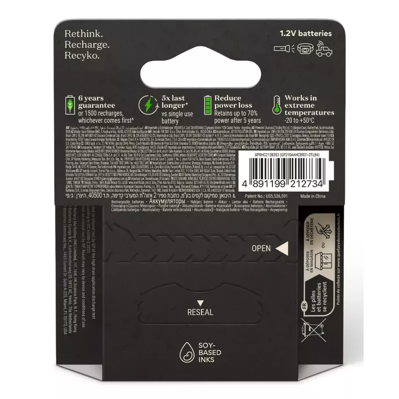 Įkraunama baterija GP Batteries ReCyko Pro GPRCP200AA167C4 AA NiMH 30g