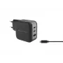 Conceptronic 3 prievadų 67W GaN USB PD įkroviklis su USB-C įkrovimo kabeliu, USB-C x 2, USB-A x 1, QC 3.0, PPS