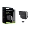 Conceptronic 3 prievadų 67W GaN USB PD įkroviklis su USB-C įkrovimo kabeliu, USB-C x 2, USB-A x 1, QC 3.0, PPS