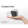 Conceptronic 3 prievadų 67W GaN USB PD įkroviklis su USB-C įkrovimo kabeliu, USB-C x 2, USB-A x 1, QC 3.0, PPS