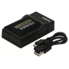 Duracell USB baterijų įkroviklis skaitmeniniams fotoaparatams, Sony NP-FP50/70/90/51/71/91, juodas