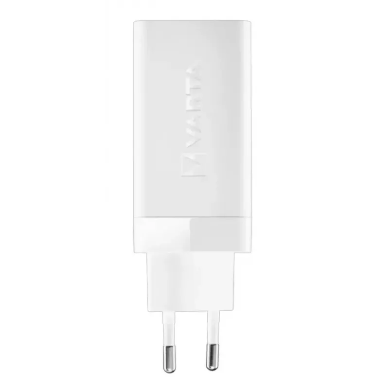 Varta High Speed Charger 65 W greitasis įkroviklis su USB-A ir USB-C prievadais, baltas