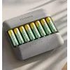 Baterijų įkroviklis Varta Eco Charger Multi – USB, NiMH AA/AAA, įkrauna iki 8 baterijų (2100 mAh, 1 val.), pilka