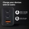 Intenso W65ACC 65W USB-C ir USB-A įkroviklis (juodas)