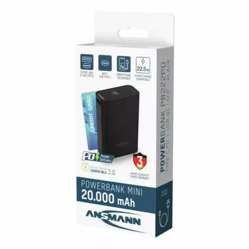 Nešiojama baterija Ansmann PB222PD 20000 mAh