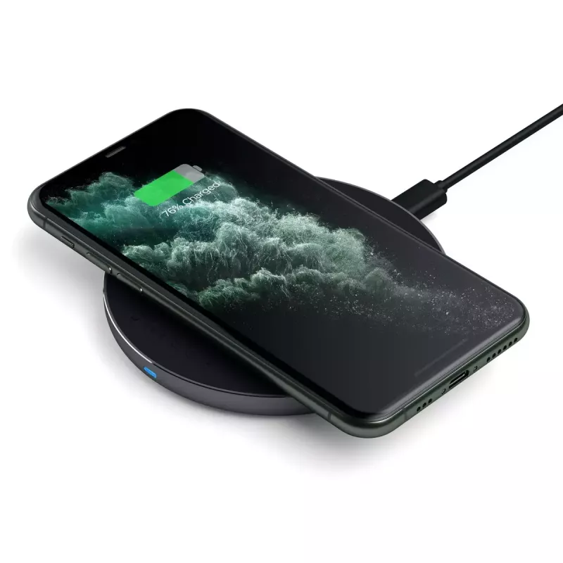 Belaidis įkroviklis Satechi ST-IWCBM greitasis įkrovimas USB-C vidaus naudojimui juodas pilkas