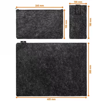 Dėklas nešiojamam kompiuteriui Durable Effect 41,7 cm (16,4 colio) antracitinis su 2 priekinėmis kišenėmis