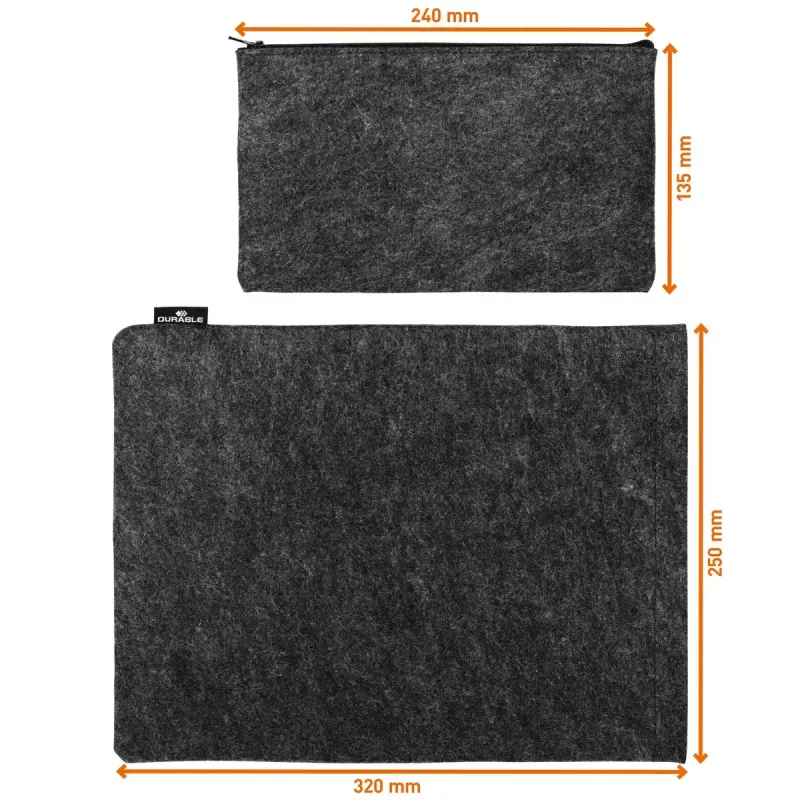 Dėklas rankove Durable Effect 33 cm 13 colių Antracitas 1 priekinė kišenė monochromatinis