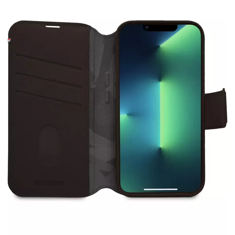 Dėklas su pinigine Decoded iPhone 14 Plus Ruda 6,7 colio 3 kortelių kišenės